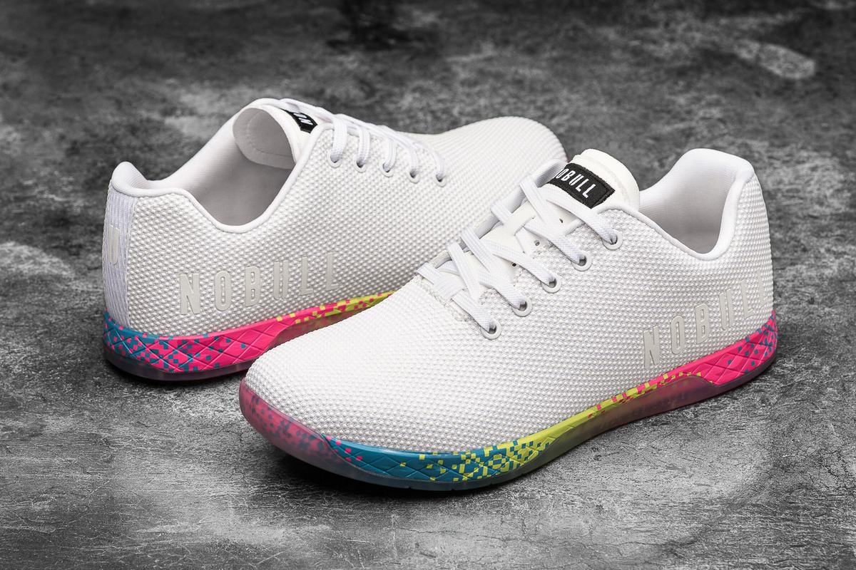 Nobull Superfabric Neon Women's Trainers White | Australia (XS9310)